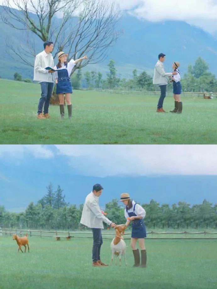 王子文与男友吴永恩平淡而惬意的田园生活！​​​