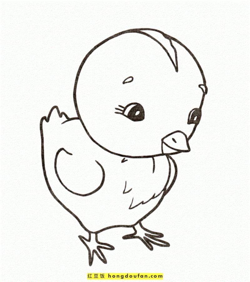 10张超级简单的肉乎乎的小鸟儿童简笔画