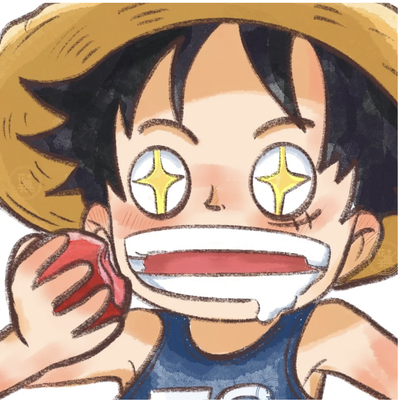 微笑的图片(海贼王全员治愈笑容头像,生活就该大笑起来)