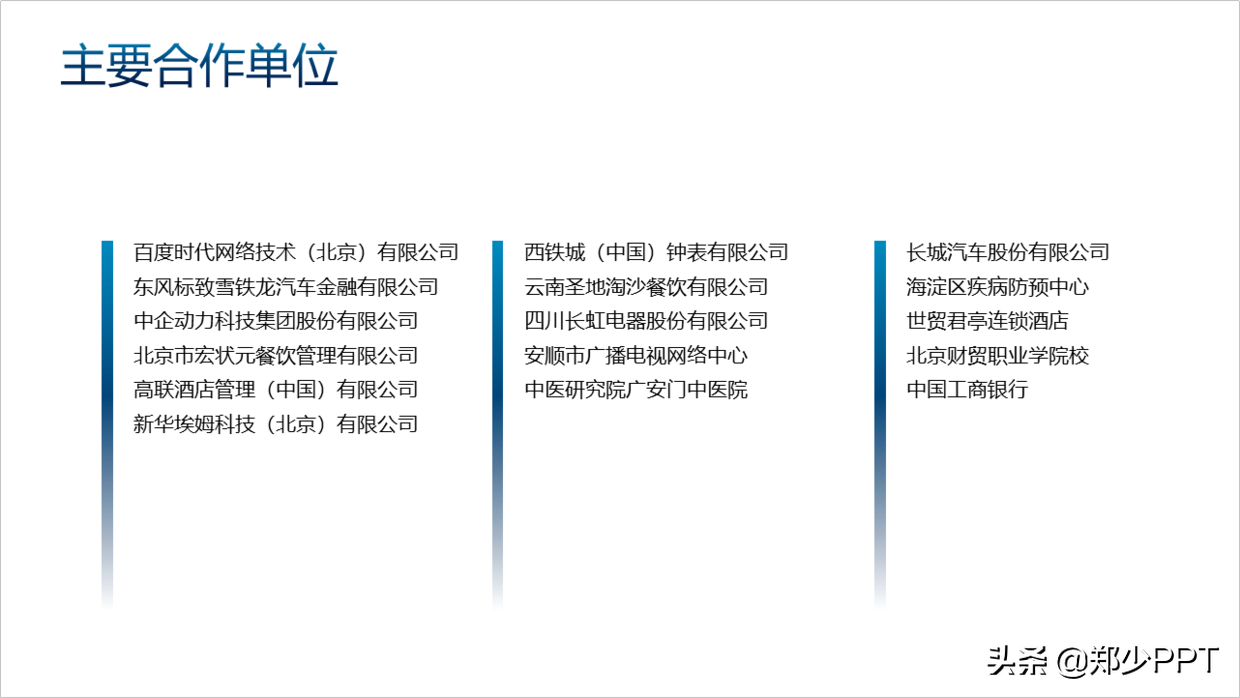 一页PPT，全是公司名字，这种企业合作型页面该怎么设计？