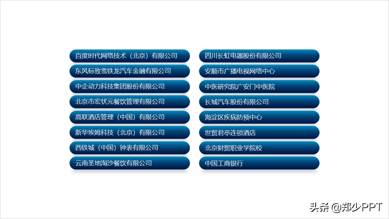 一页ppt,全是公司名字,这种企业合作型页面该怎么设计?