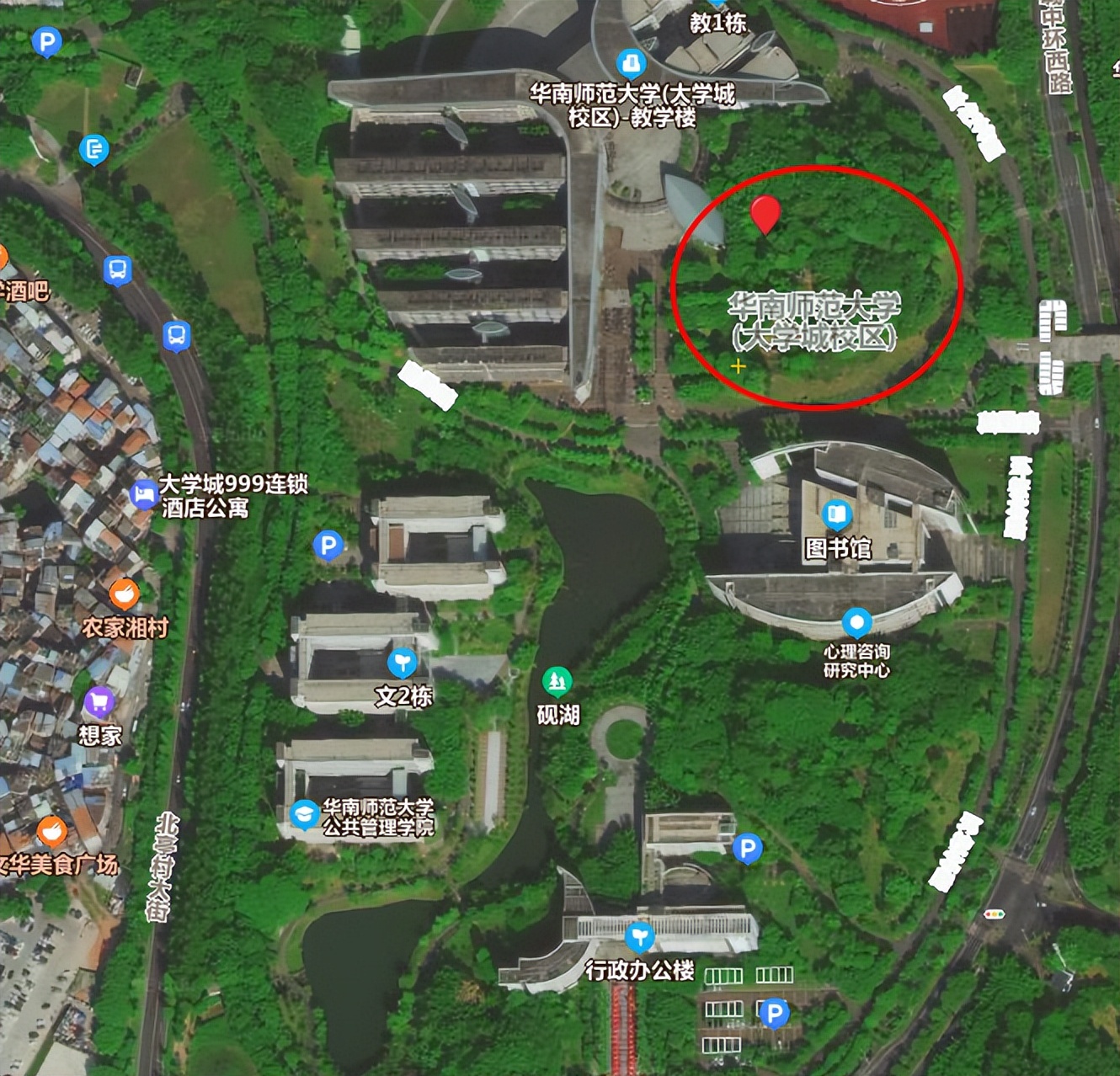 卫星云图看广东值得上的5所大学,暨南、华南理工、华南师范皆上榜