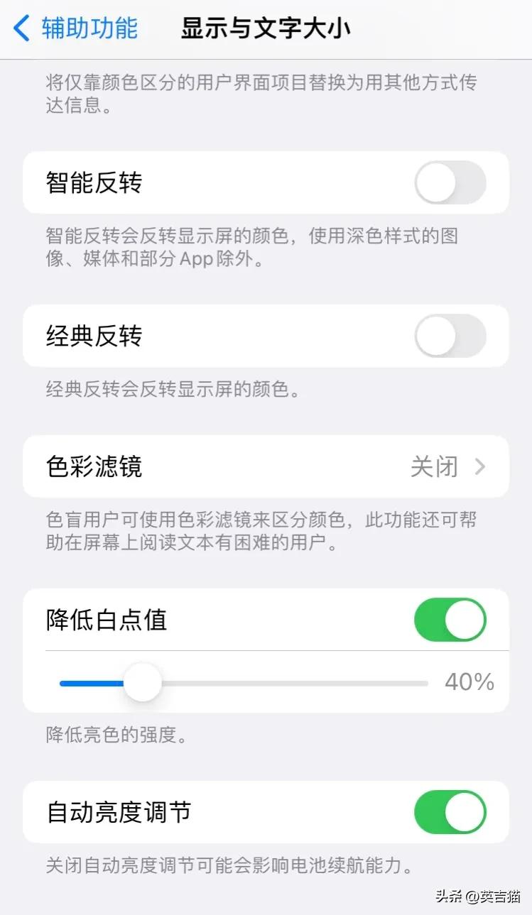 降低白点值是干嘛的（苹果14白点在哪里设置方法）-第9张图片-易算准