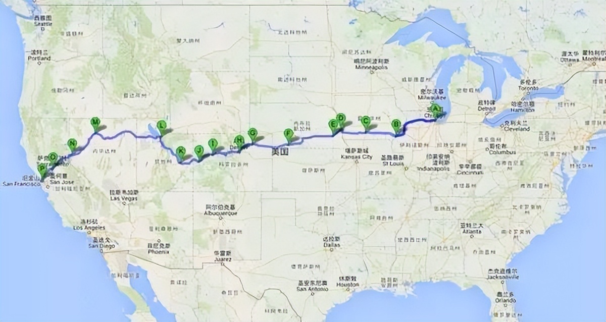 坐着火车跨越美国七大洲