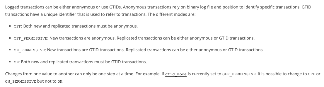 技术分享 | 需要小心配置的 gtid_mode