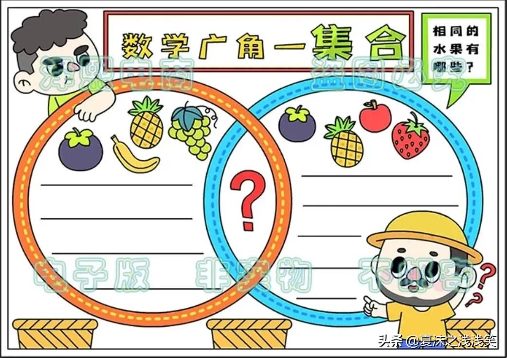 小学生数学常用手抄报200张