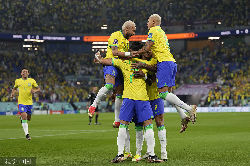 巴西世界杯1080p合集（世界杯｜维尼修斯传射内马尔罚点 巴西4-1韩国）
