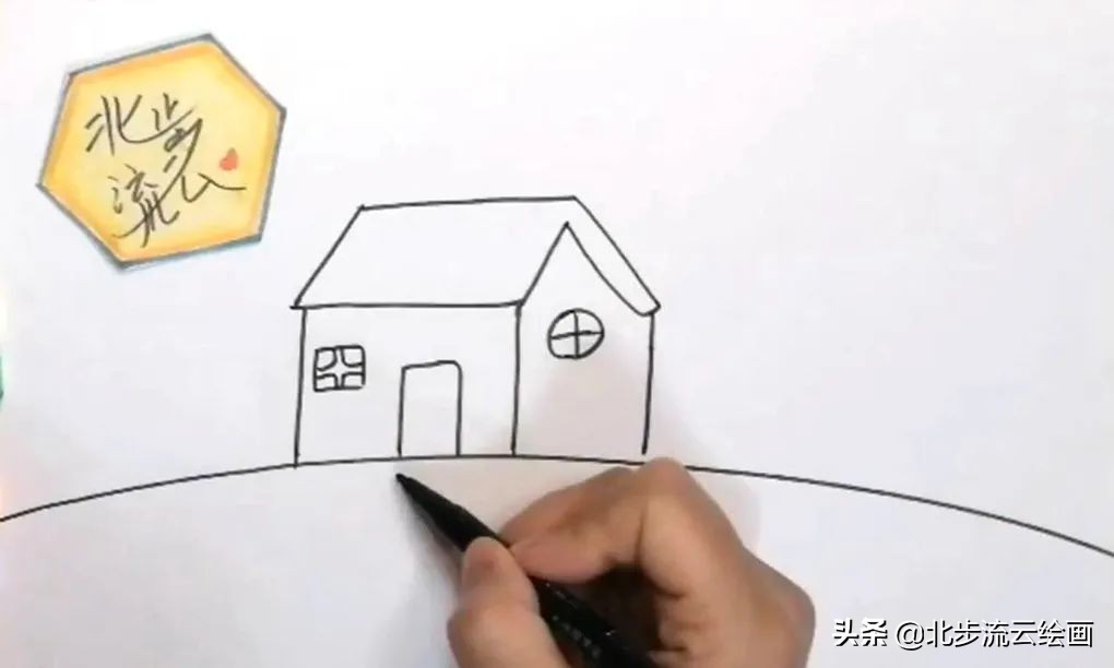 简笔画小房子绘画教程(简单易学的房子风景简笔画，小朋友们学会了吗？)