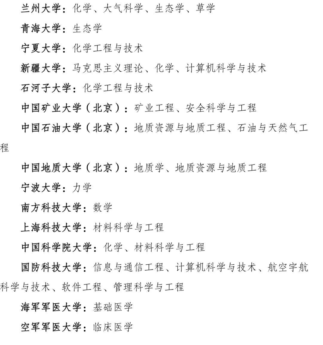 刚刚，第二轮“双一流”建设高校及建设学科名单公布