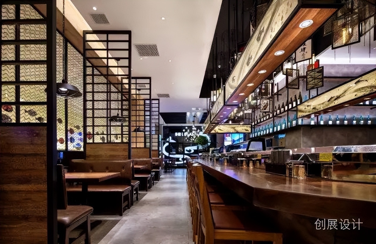 网红日式料理寿司店设计案例，东莞板井寿司，by创展空间设计