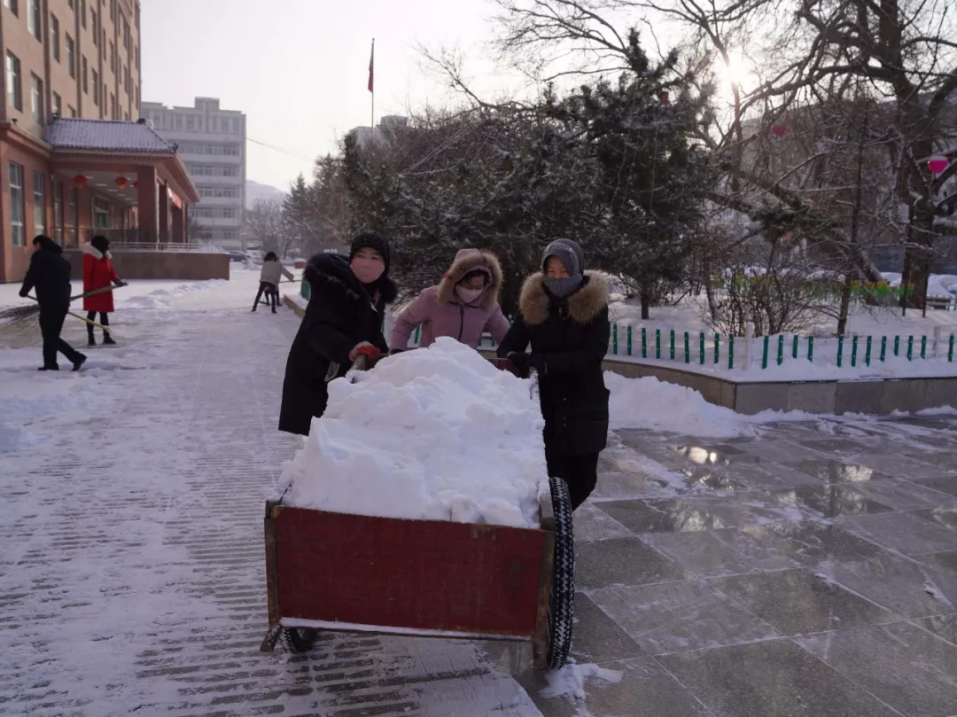 临潭：干部群众齐上阵 清扫积雪暖民心