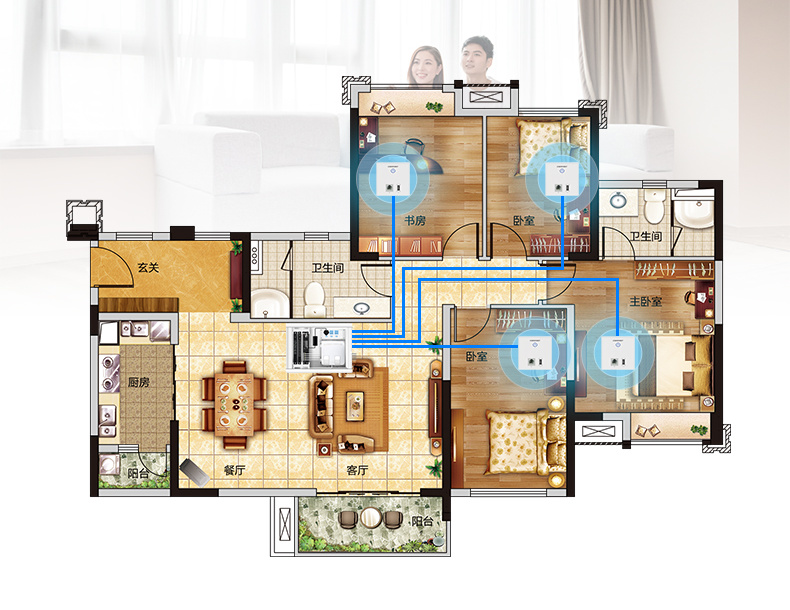 WiFi全屋覆盖，信号满格真畅快