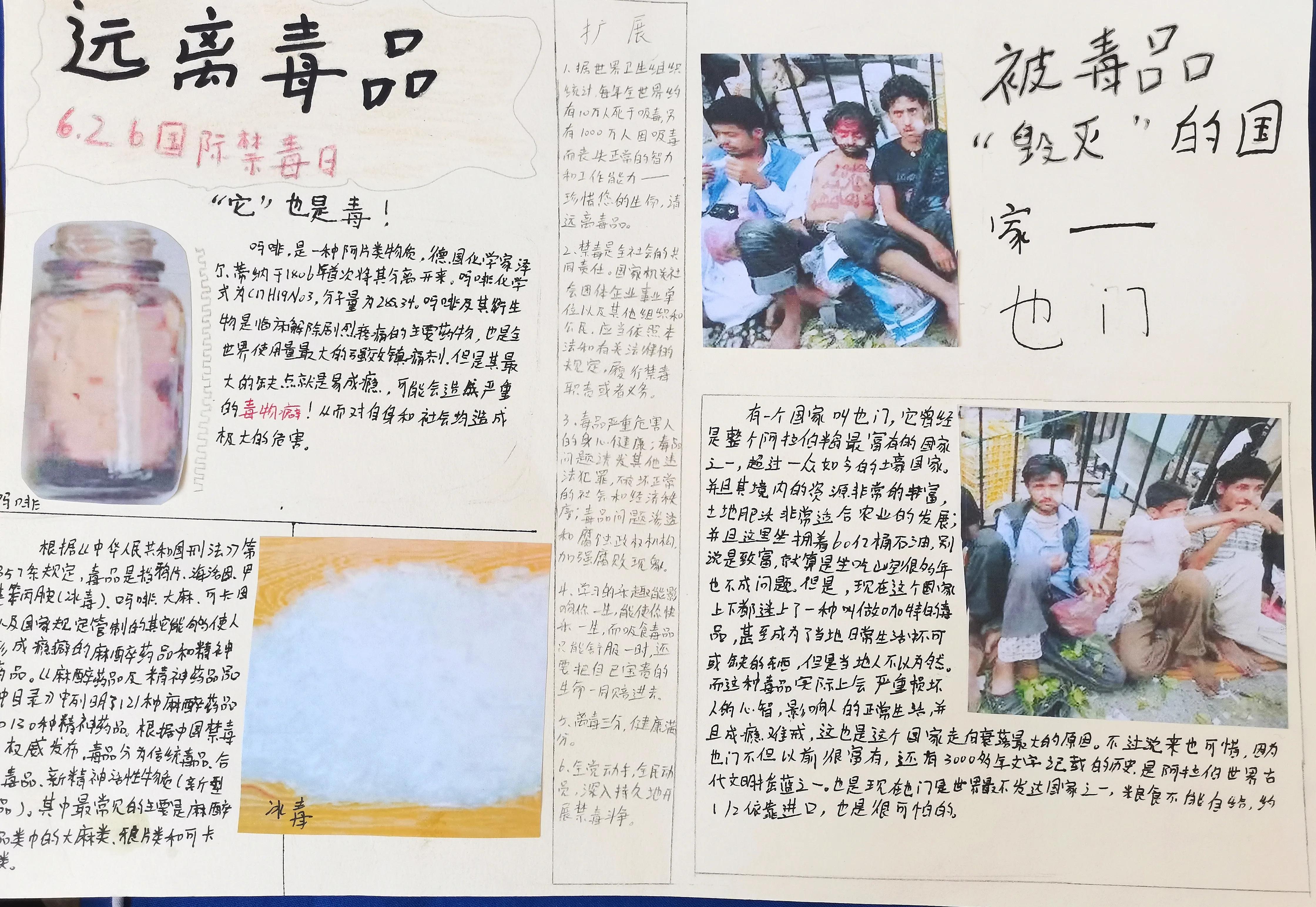 甘肃省景泰县第六中学五年级学生绘画及手抄报作品