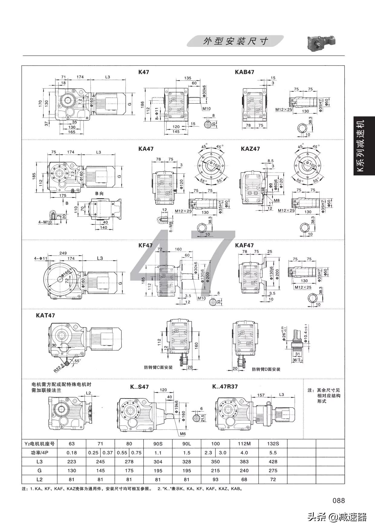 K系列减速选型资料