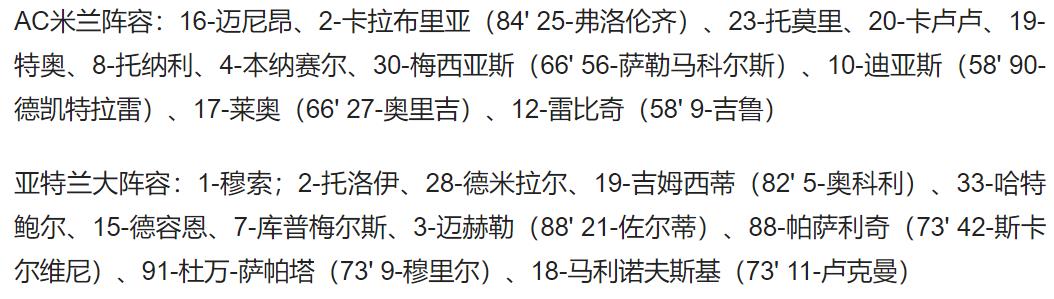 AC米兰vs亚特兰大(意甲-AC米兰1-1客平亚特兰大 马利诺夫斯基世界波 本纳赛尔扳平)