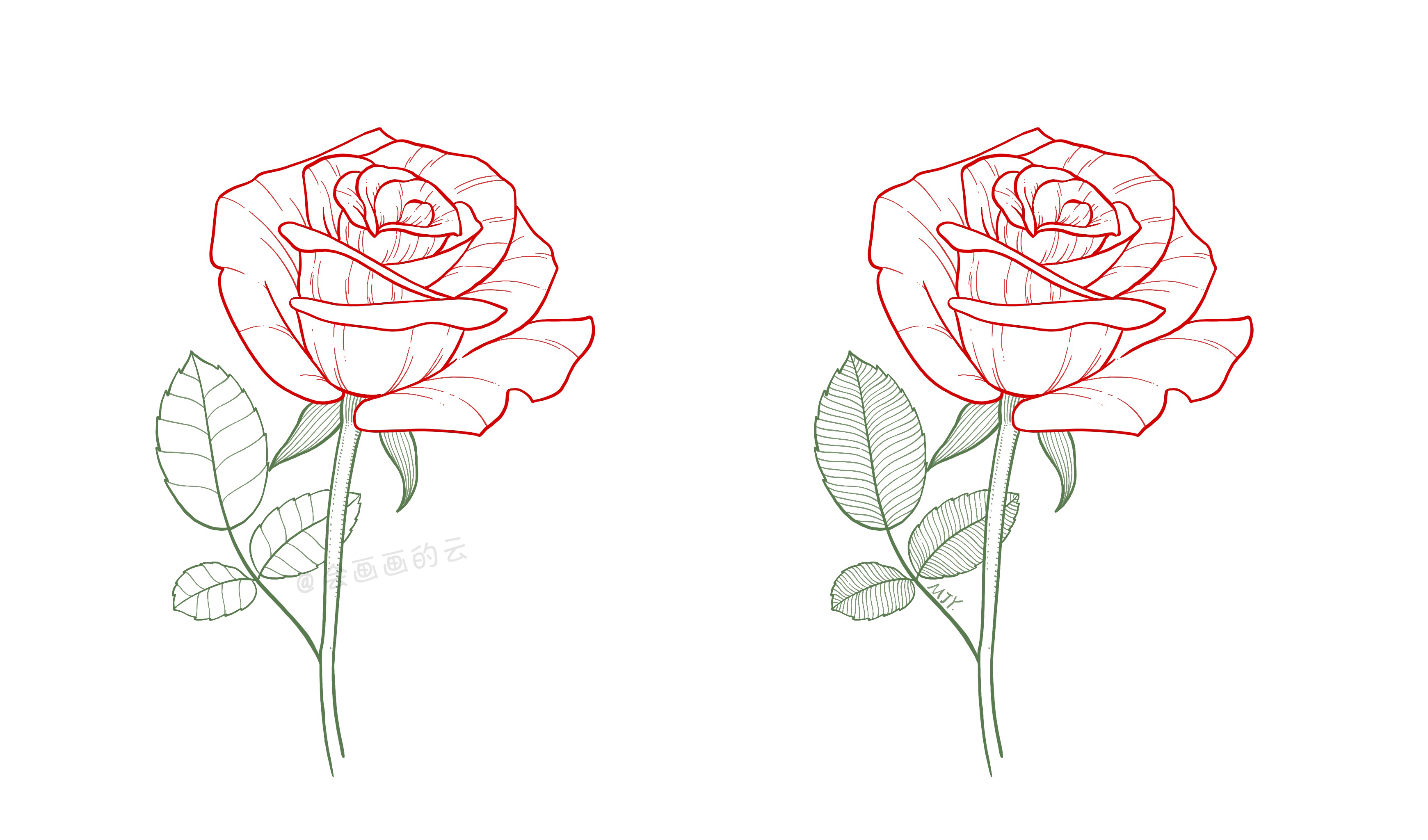 玫瑰花怎么画(手把手教你画出好看的玫瑰花)