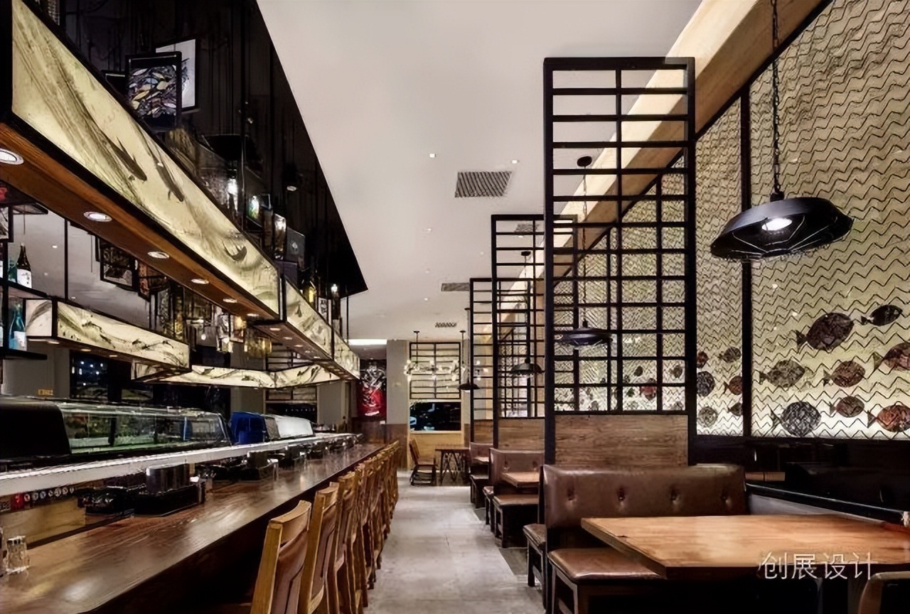 网红日式料理寿司店设计案例，东莞板井寿司，by创展空间设计