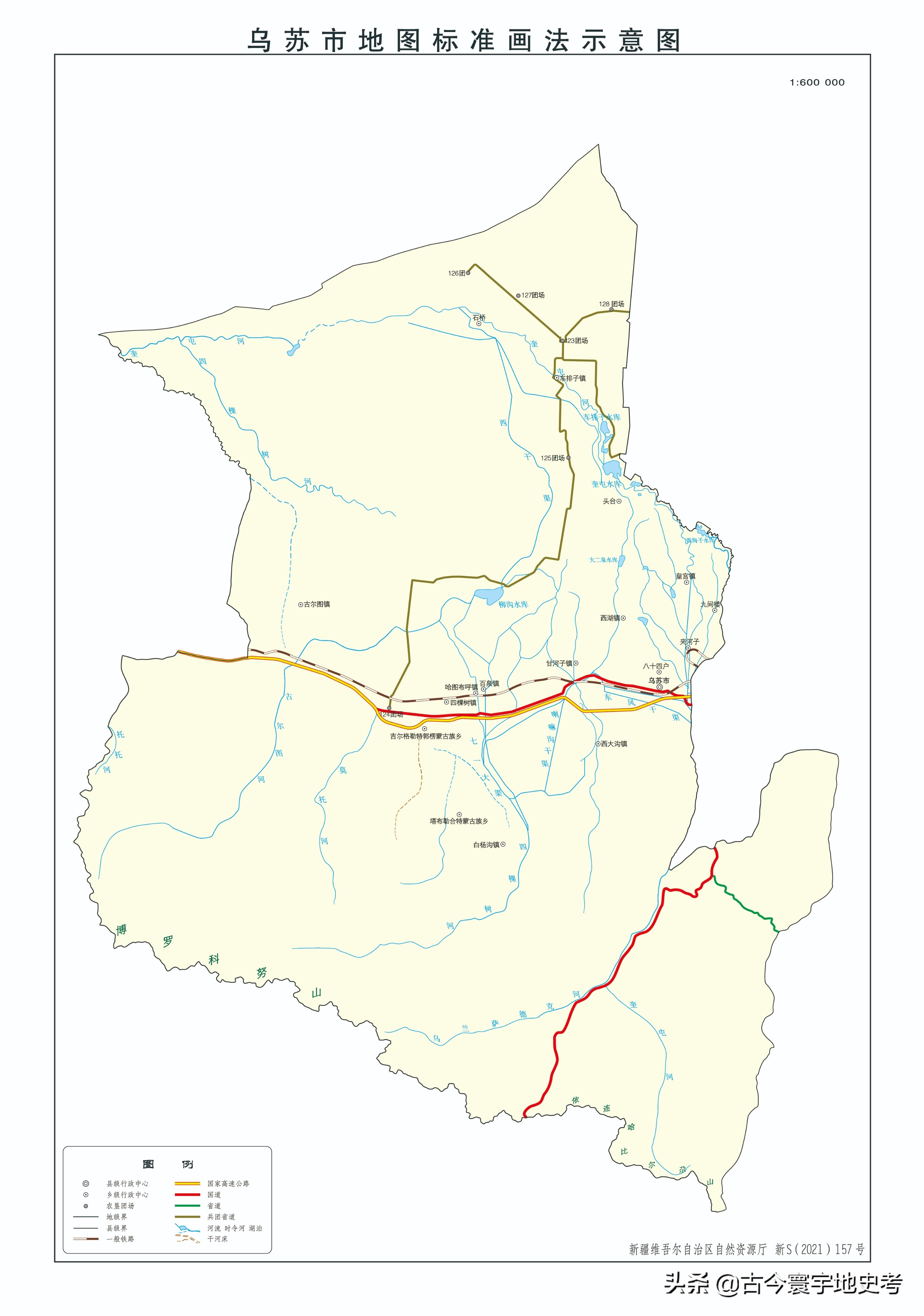 新疆维吾尔自治区各地市州、县地图