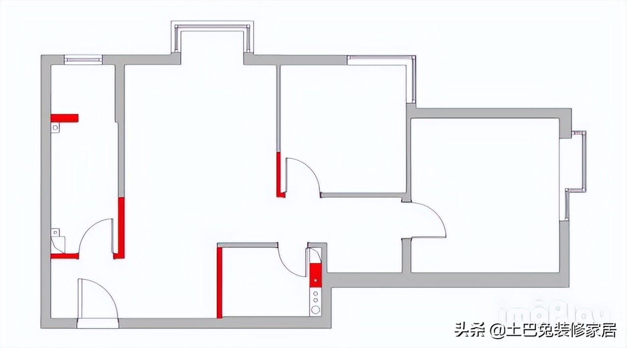 小两口爆改65m²小两房，内嵌冰箱、整墙储物、大落地窗，强！大