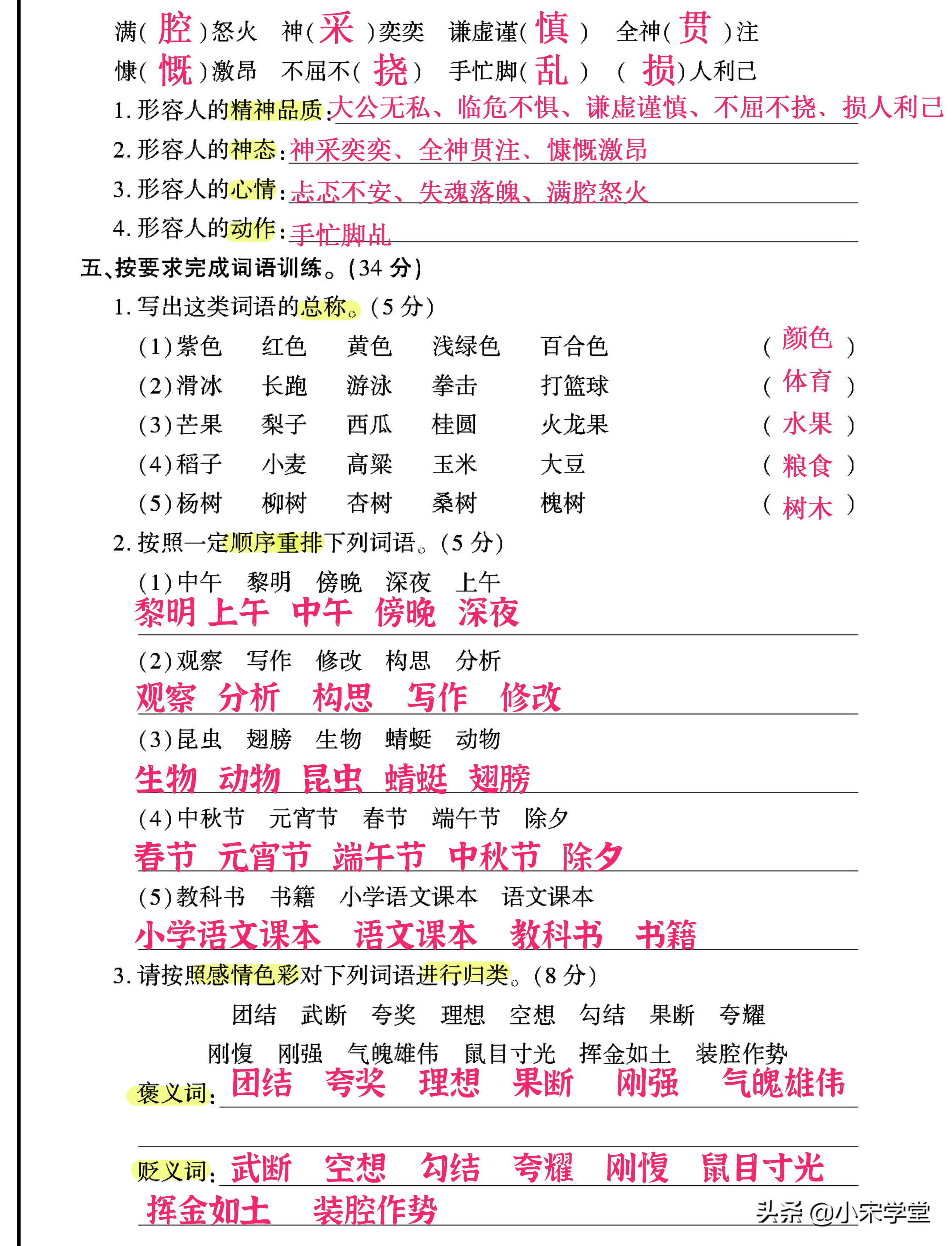 2022新增！四年级下册《字词句+阅读》重点专项卷，试题十分经典