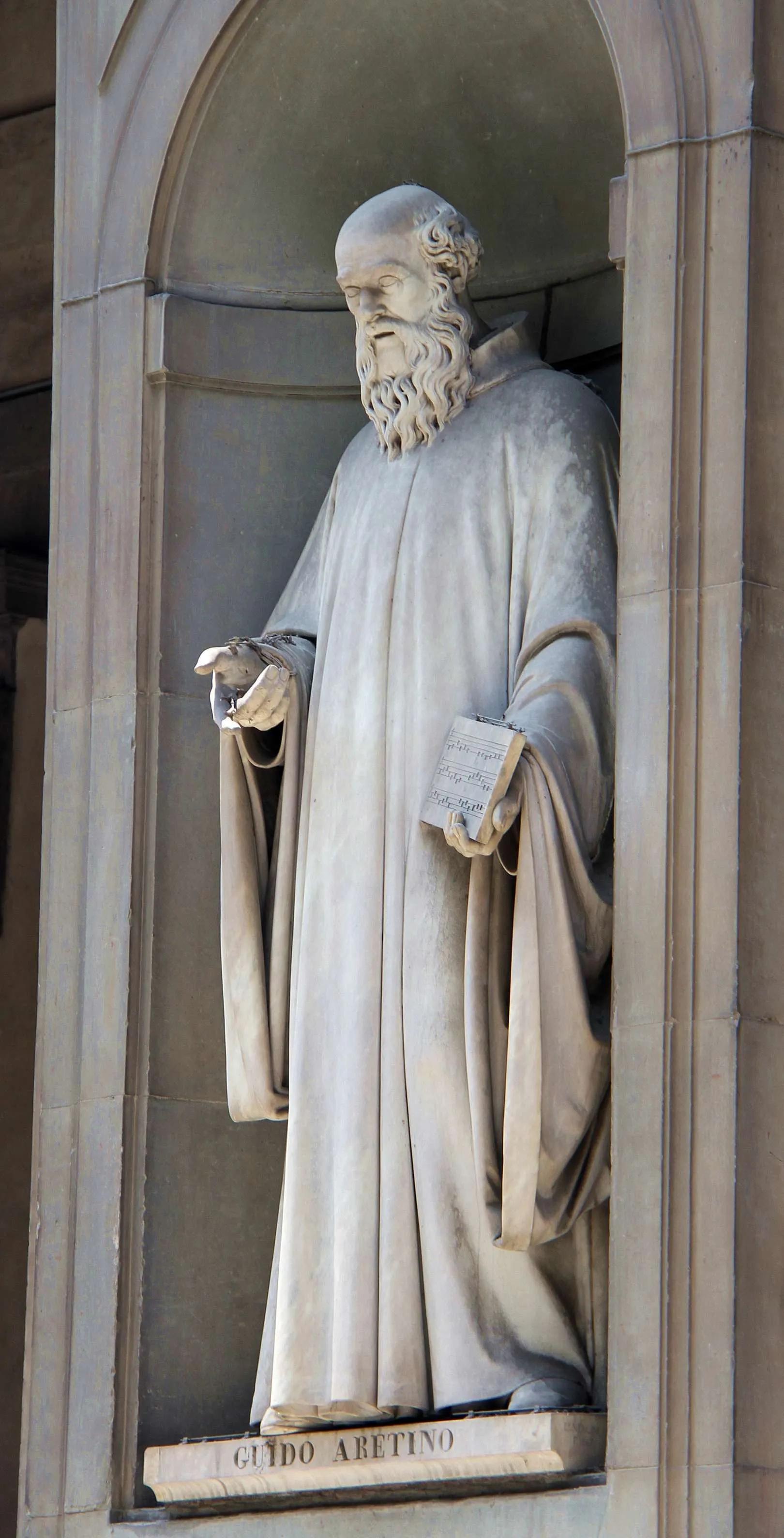 阿雷佐的圭多,意大利音乐理論家,被認为是現代音乐符号的发明者.