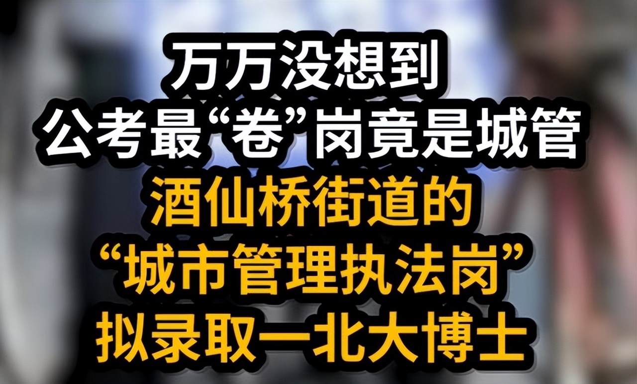 北大博士考城管，宇宙尽头是考编？非常时期不妨对求职者多些理解