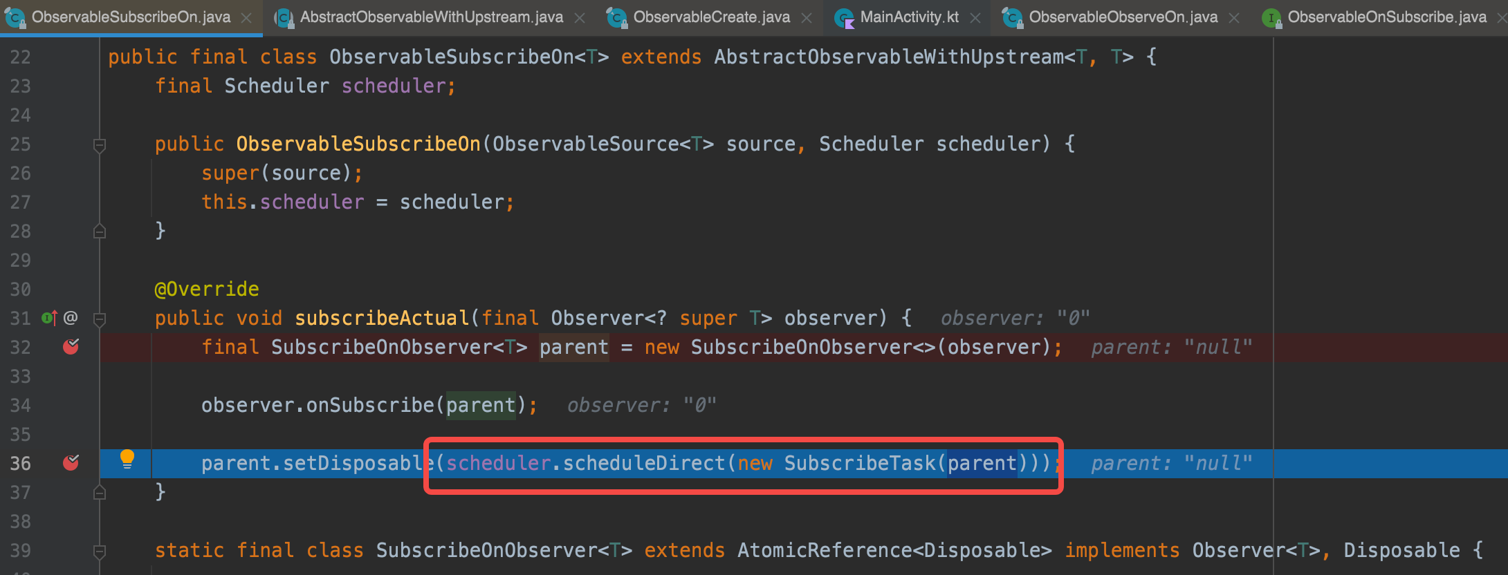 android RxJava 线程切换原理探索