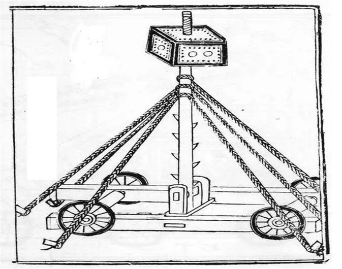 除了射箭,發弩機外,攻城士兵還有眾多遠距離進攻方法:用拋石機拋射