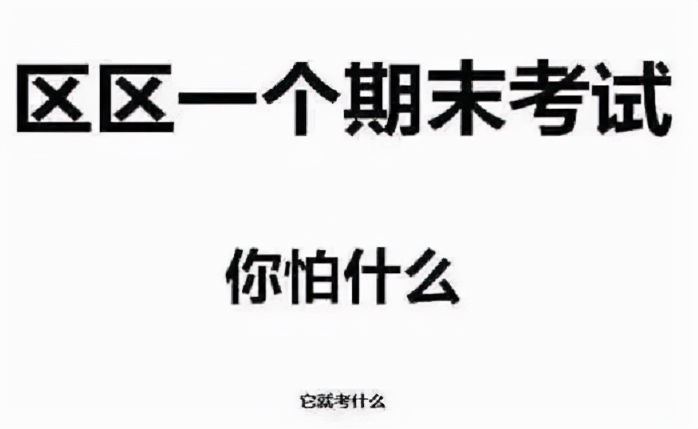 大学生用梗图吐槽期末考试，看后笑得直挠头，仿佛看到曾经的我