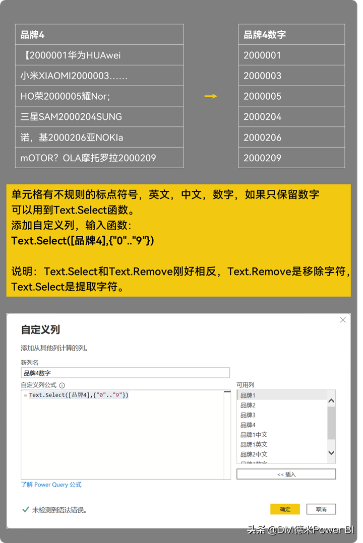 Power Query Text.M函数超级清洗不规则数据