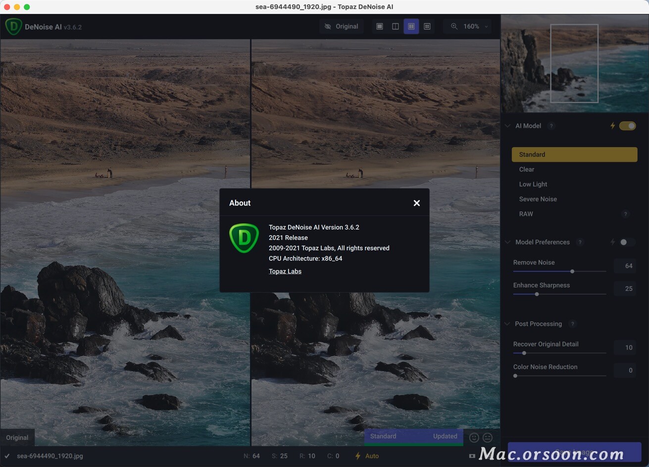 亲测好用的Topaz AI图像降噪软件：DeNoise AI mac版(支持m1)