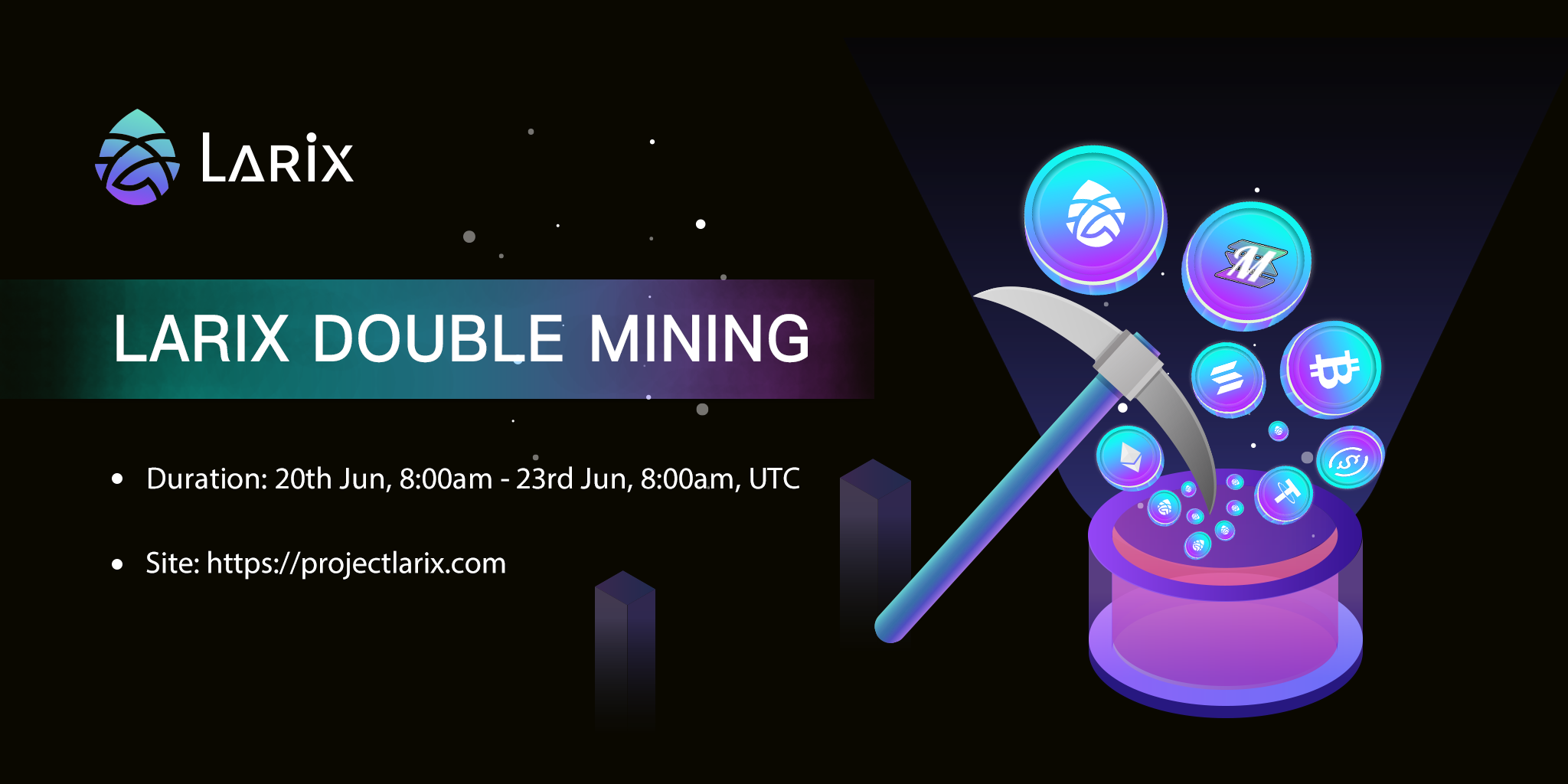Larix真正的去中心化借贷平台，并开启double Mining活动