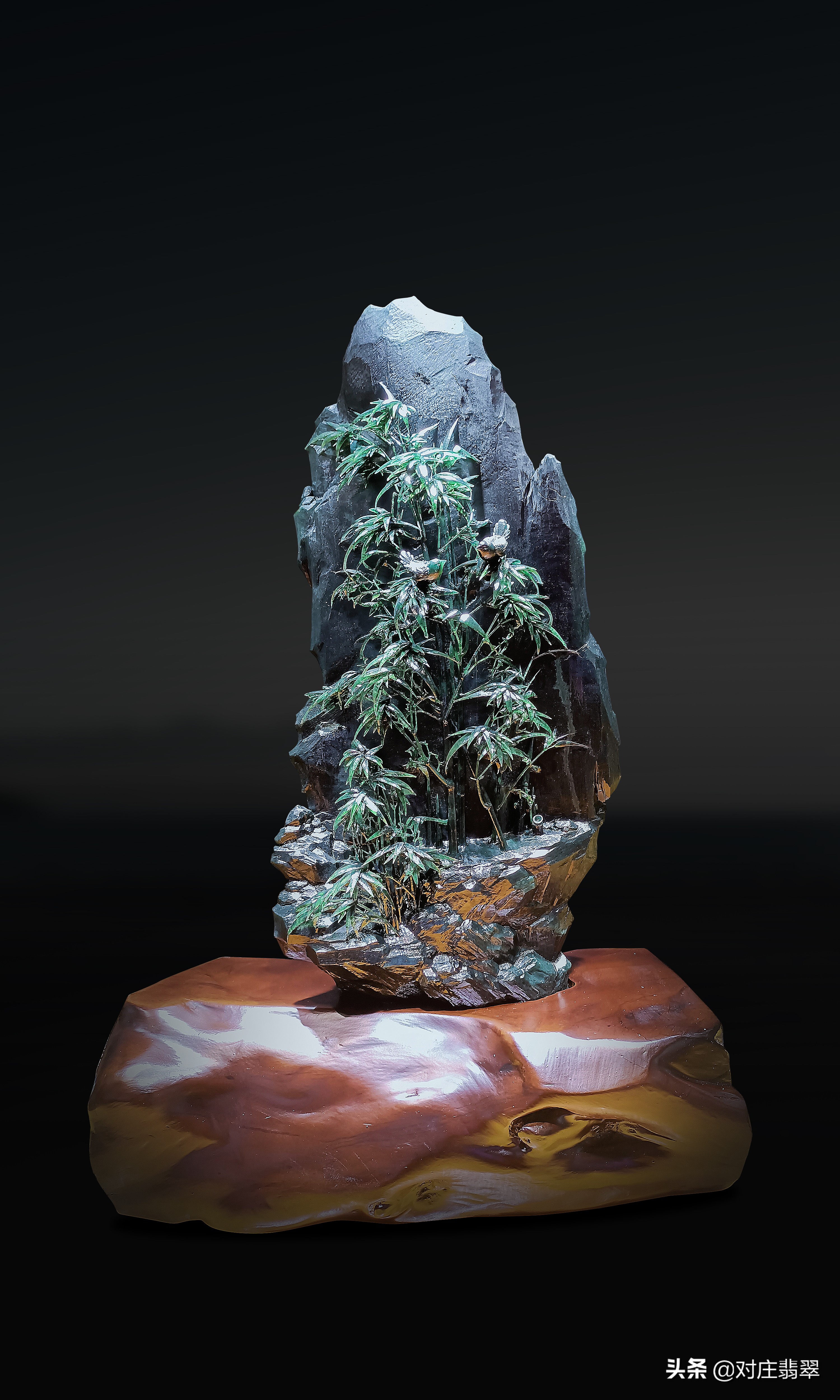 竹子造型翡翠玉石雕刻,如何恰到好处地表达东方韵味