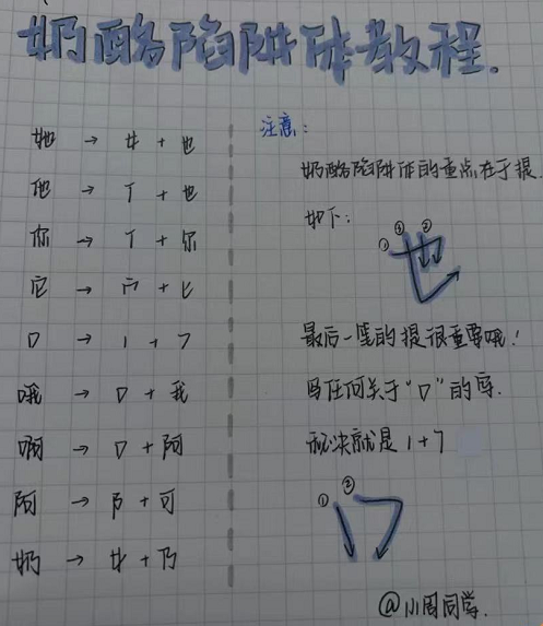手写“书法教案”走红，实力碾压“奶酪体”，中学女生争相模仿