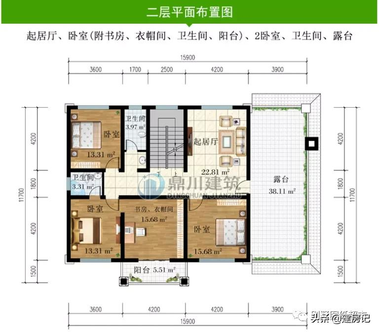 开间15米，江苏8款别墅，每一套都各有特点，符合乡村风水讲究