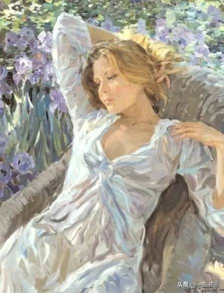 俄罗斯 克罗托夫油画中的女郎，真是风情万种