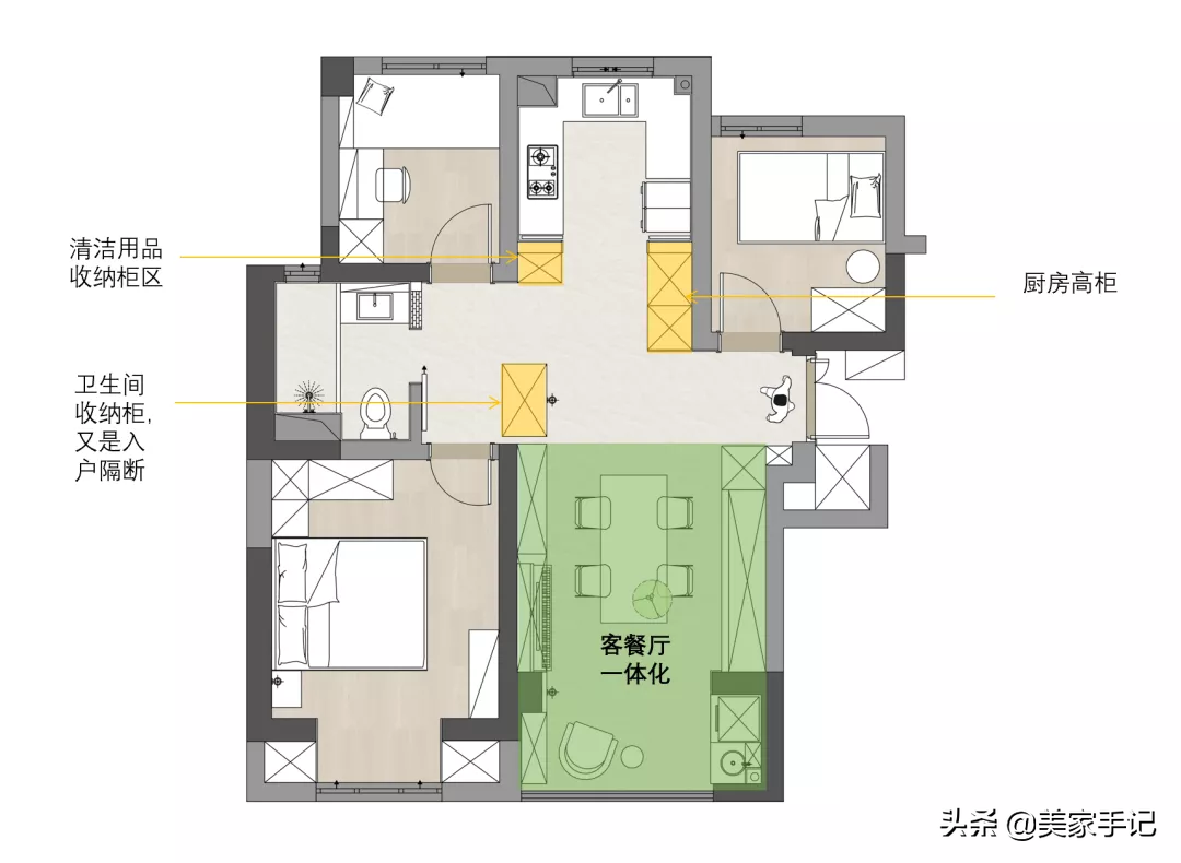 南京夫妻90㎡的家走红网络：坚持客厅不买沙发茶几，入住反而顺心
