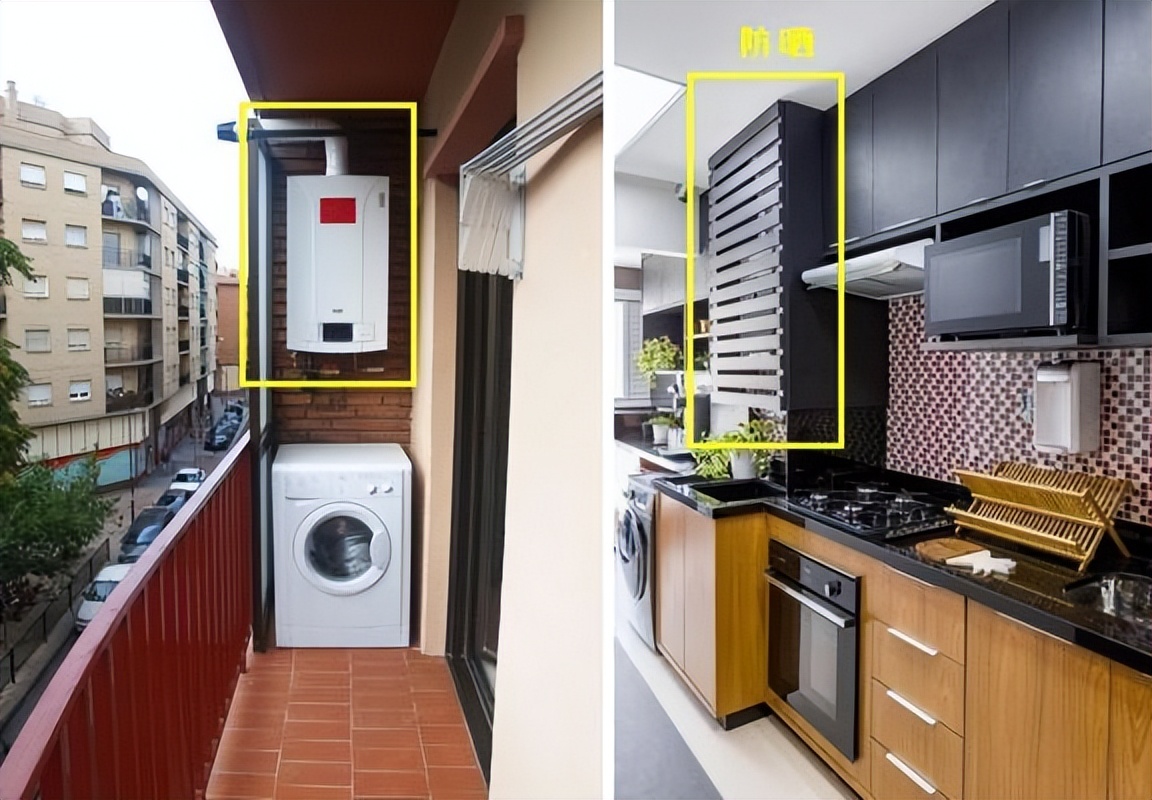 厨房燃气热水器安装效果图,厨房燃气热水器安装尺寸-友友