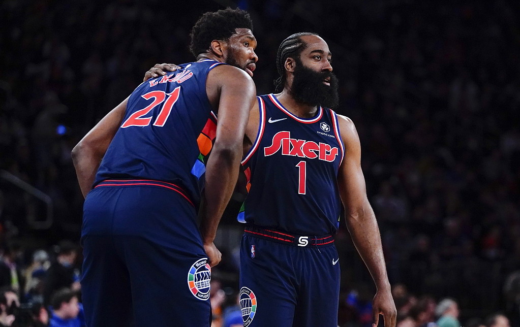 费城76人队直播（今日！央视不转 2大平台直播NBA76人VS篮网，恩比德+哈登力争赛点）