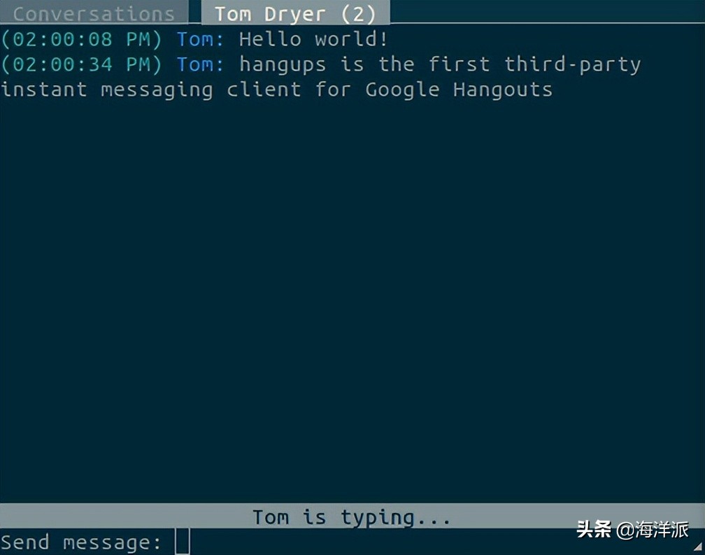开源项目——hangups 是Google Hangouts的第三方即时通讯客户端