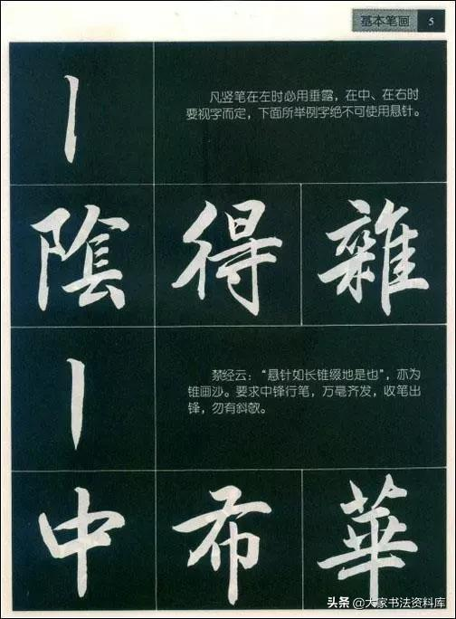 行书入门基本笔画笔法字教程