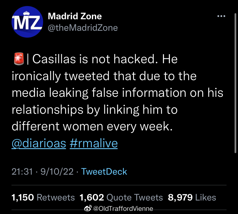 卡西利亚斯为什么无缘世界杯（西班牙传奇门将卡西利亚斯发推出柜，后称账号被黑，掉粉300万）