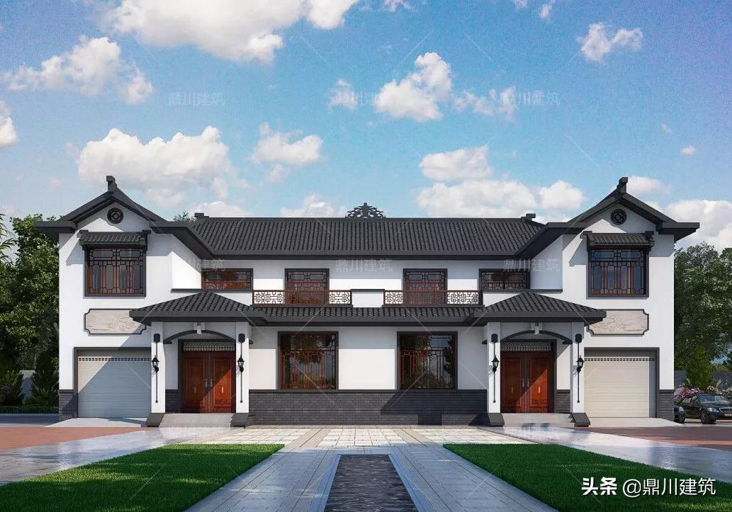 4套带车库的双拼别墅,相互独立又省宅基地,居住生活互不干扰