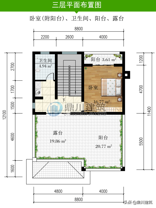 开间8米占地百来平，照样建出好房子，个个都有大客厅大露台