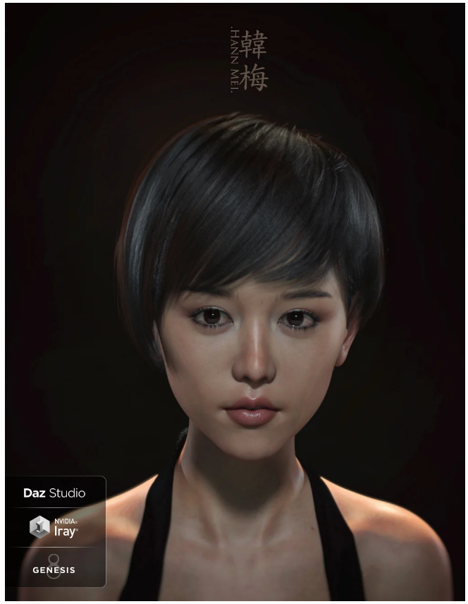 DAZ Studio软件制作3D现代写实风格美女静帧