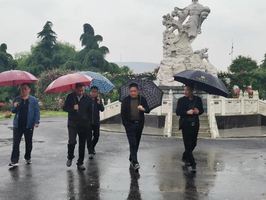 卧龙区人大领导深入七里园乡调研月季园改造提升工作