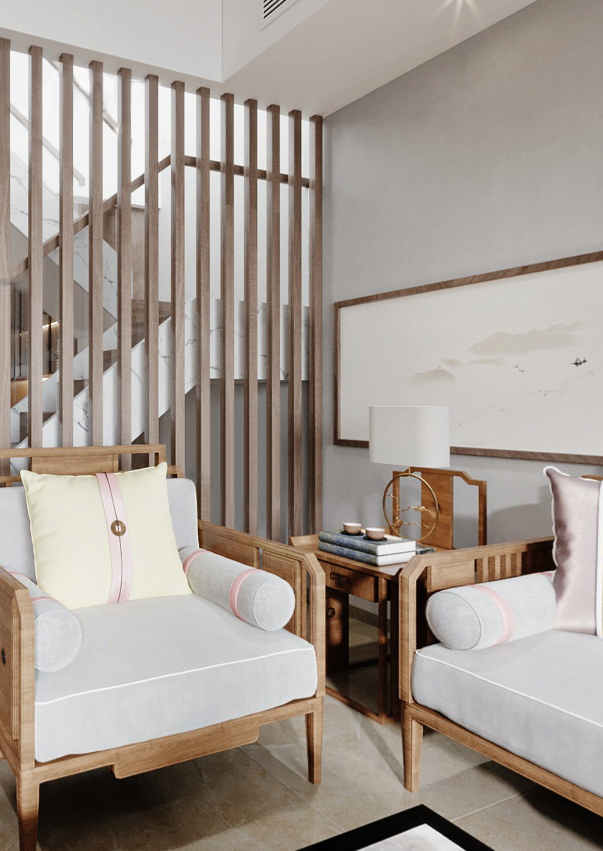 诸暨装修:553㎡禅意新中式风格装修,营造繁简有序的淡泊之意