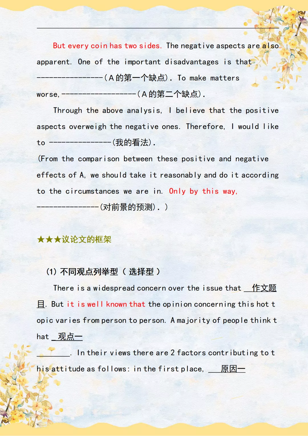 高考英语满分写作模板,学霸们都在背诵!赶紧替孩子收藏打印