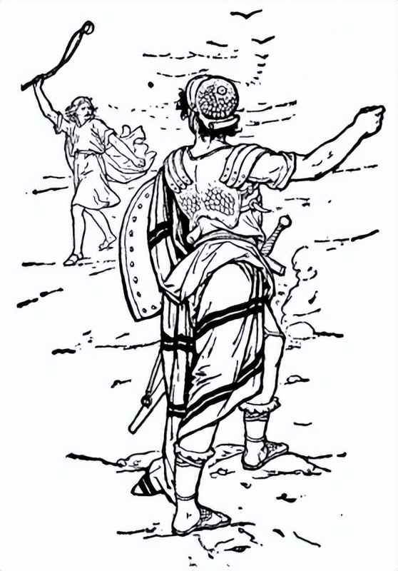 巨人歌利亚(圣经故事|大卫大战巨人歌利亚)