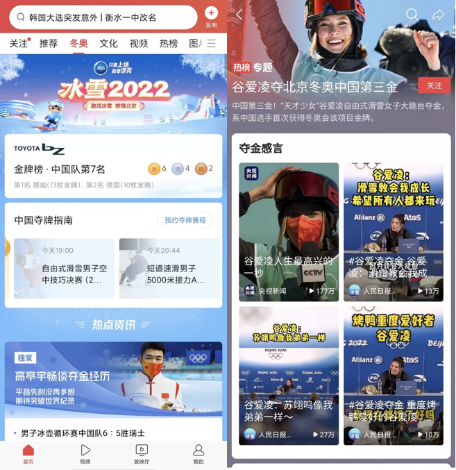冰雪資訊，就在頭條！今日頭條“賽事資訊”頻道收官